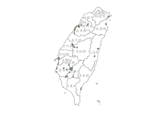 (4)無人機鑲嵌正射影像全臺分布圖